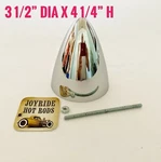 Hot Rod Universal Chrome Bullet Cap 3 1/2" 1/4" High- Hd Cast Metal X. Fixed Price $22.95.