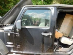 2007-2010 Jeep Wrangler Left Driver Front Full Door Power Window Black PX8. Fixed Price $749.95.