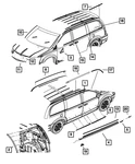 Genuine Mopar Sliding Door Outside Applique Left 5109883AA. Fixed Price $66.03.