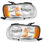 Weelmoto Pair Headlights 2001-2004 Ford Escape Chrome Housing Headlamps. Fixed Price $76.88.