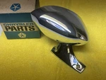 Mopar E-body Right Hand Racing Outside Door Mirror 1970 Only Rechromed. Fixed Price $375.00.