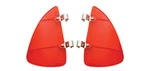 Red Plastic Exterior Vent Window Deflectors Breezies Pair. Fixed Price $25.39.