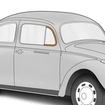 1965 1977 Vw Beetle Sedan Rh Vent Window Seal Rubber 111837626B. Fixed Price $32.95.