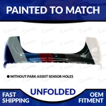 New Painted To Match 2013-2018 Ford Fusion Unfolded Rear Bumper W/o Sensor Holes. Fixed Price $361.99.