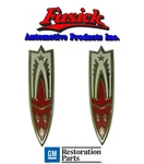 1958 Oldsmobile Super 88 & 98 Rear Door Quarter Emblem Set. Fixed Price $138.00.