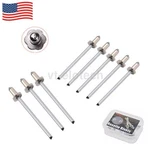 8PK Gm Ford Chrysler Amc Vin Door Tag Nos Dash Rivets Stainless Steel. Fixed Price $28.99.