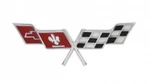 New Trim Parts Crossed-flag Gas Lid Emblem / For 1977 Corvette Stingray 5963. Fixed Price $87.99.