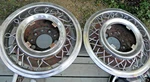 Vintage/antique - (2) 1953 Buick Spoke Wire Hub Caps As Pictured. Fixed Price $15.00.