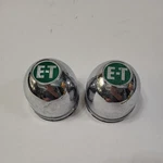 E-t Wheel Center Cover, Chrome Green Pair. Fixed Price $50.00.