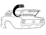 Mustang Trunk Weatherstrip Fastback 1967 - 1968 Daniel Carpenter. Fixed Price $15.95.