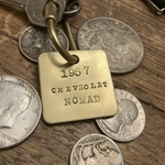 1957 Chevrolet Nomad Wagon Brass Key Fob Chevy 150 Bel Air 210. Fixed Price $14.95.