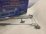 Ford Convertible 11A-7604144-K Sun Visor & Header Bracket Kit 1941 To 1948. Fixed Price $270.00.