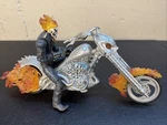 Custom Johnny Blaze Ghost Rider Lights Up Makes Sound. Fixed Price $125.00.