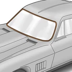 1963-1967 C2 Corvette Coupe Windshield Seal Weatherstrip 3844049. Fixed Price $99.95.